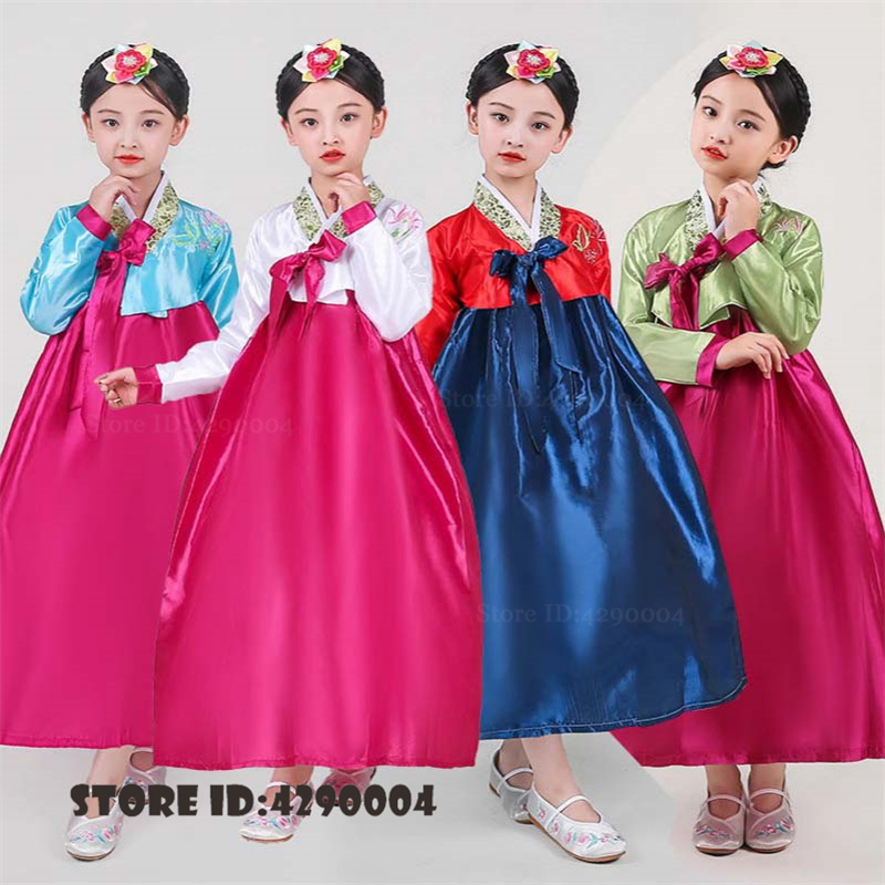 Korean Girls Lifestyle - Robe Hanbok traditionnelle pour enfants, costume