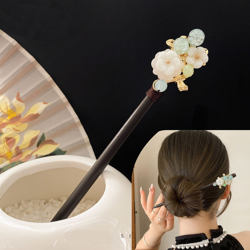 Hanbok Hair Pin - Épingle à cheveux chinoise en bois,