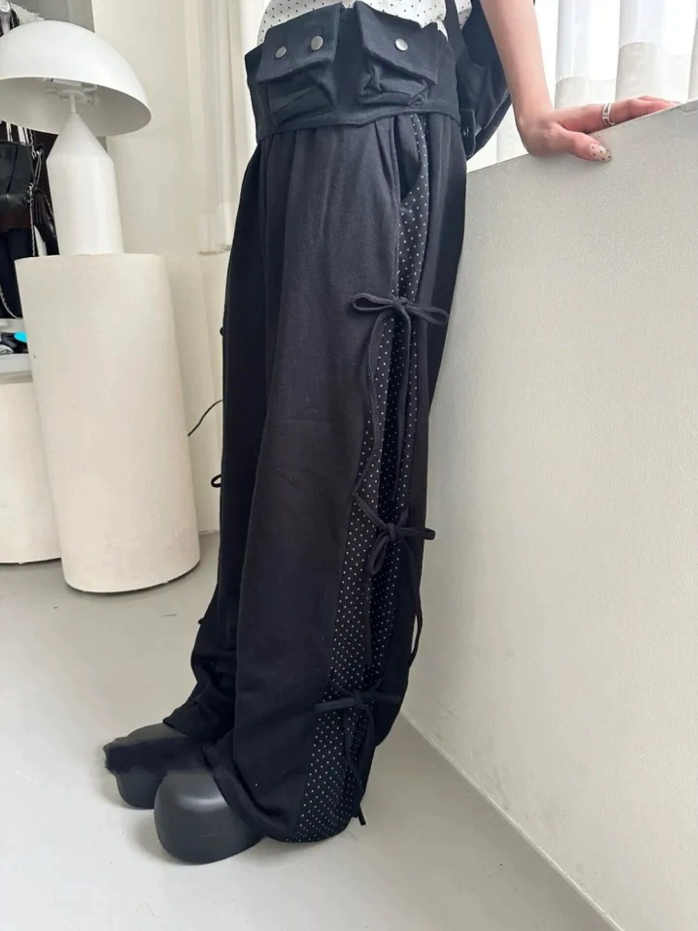 Pantalon décontracté à pois et - Korean Pants Lifestyle avis et prix